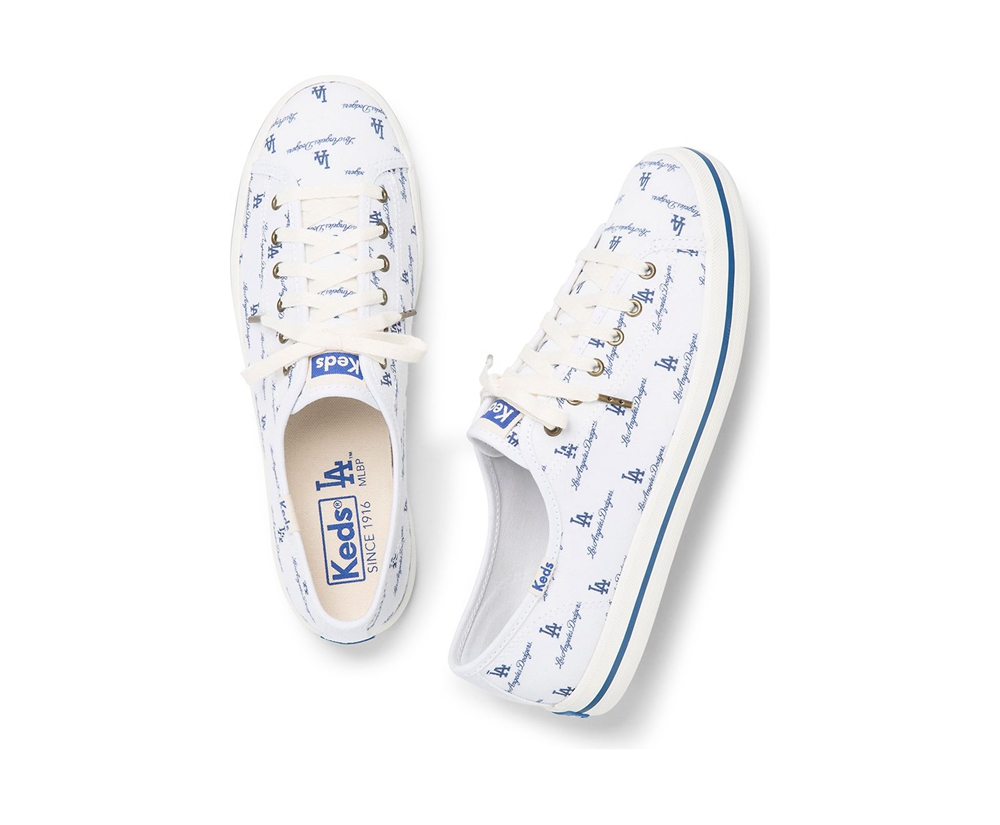 Zapatillas Keds Mujer Blancas/Azules - Kickstart Mlb® - 205-UEJLIY